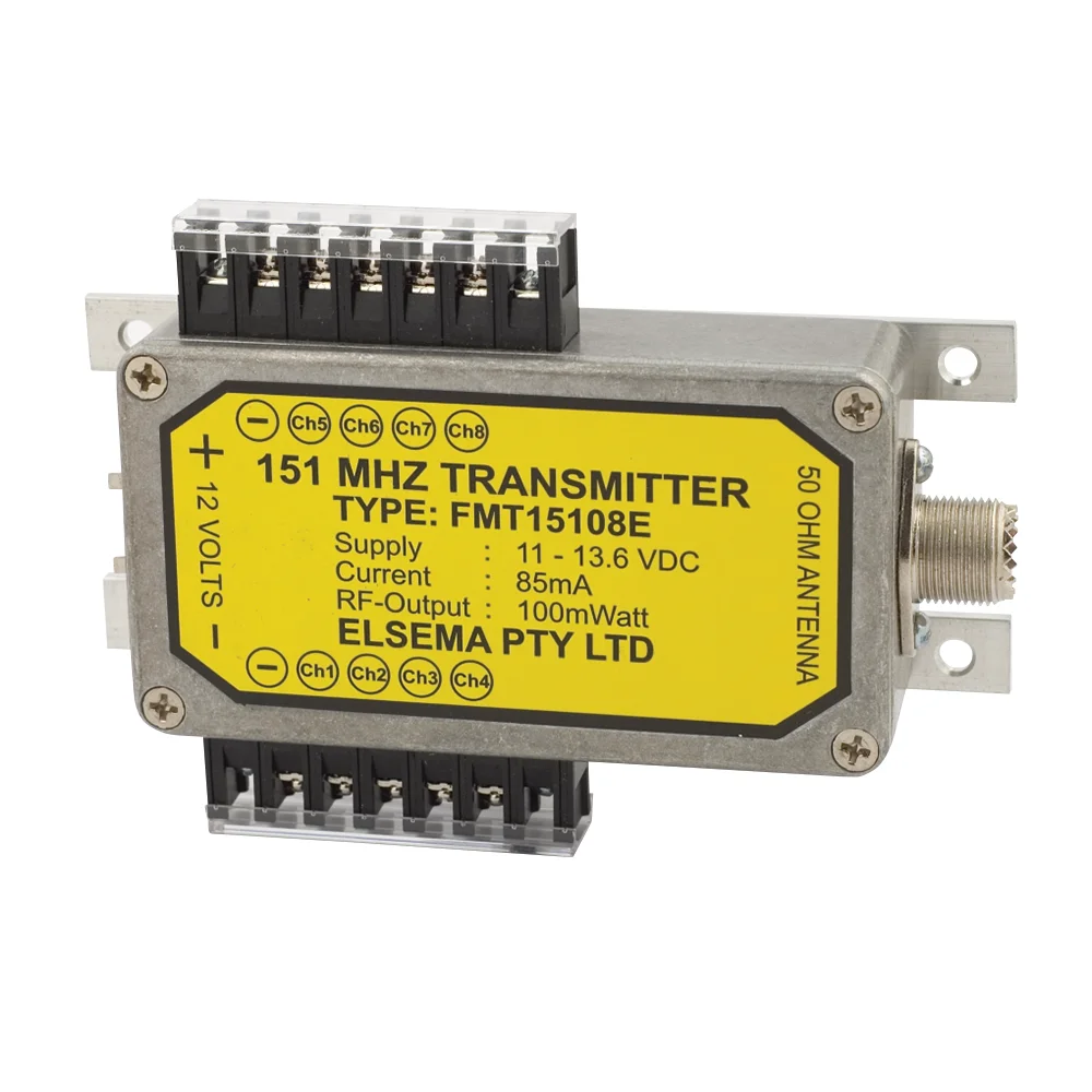 FMT15108E - 8 Channel transmitter on 151MHz with operating range of 5Km