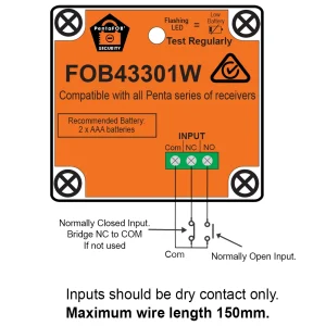 FOB43301W - PentaFOB® transmitter with external input- wiring diagram