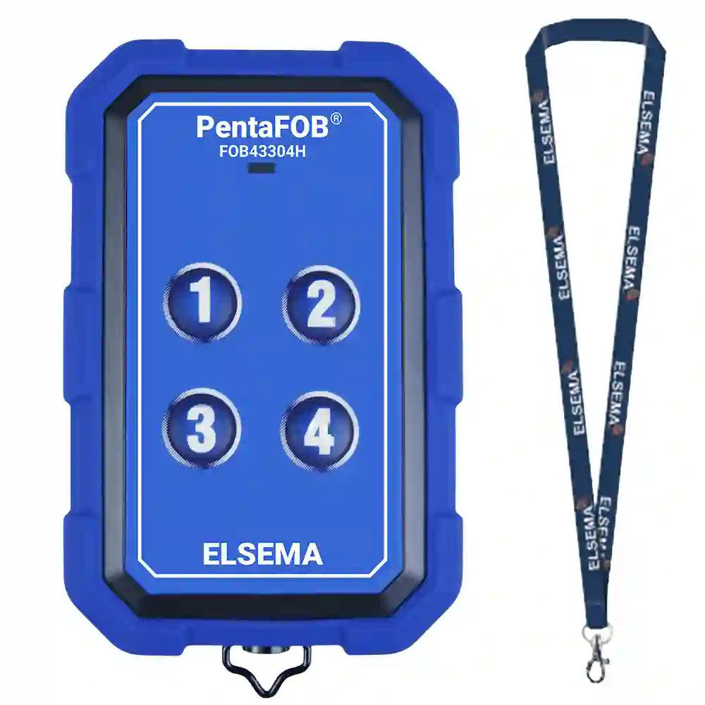 IP66 rated, 4-button remote control with lanyard