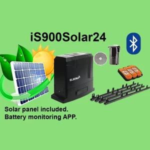 Solar sliding gate opener